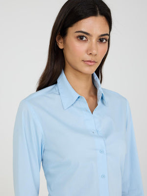 Blouse boutonnée sur le devant Provence Blue