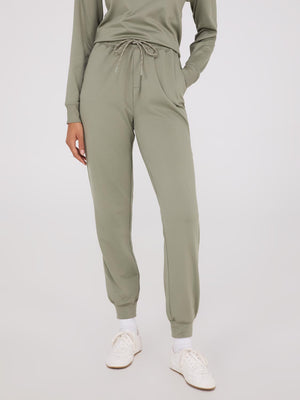 Lightweight Fleece Joggers Lt Green