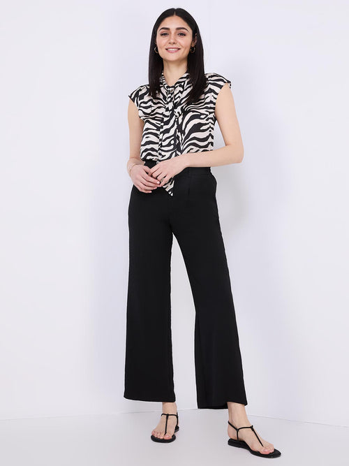 Classic Rise Wide-Leg Pants