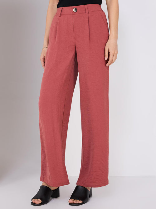 Pantalon taille classique à jambes larges