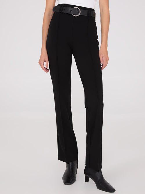 Belted Front Pintuck Pants