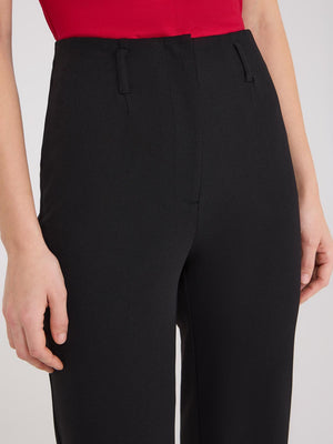 Pantalon à fermeture éclair sur le devant Black