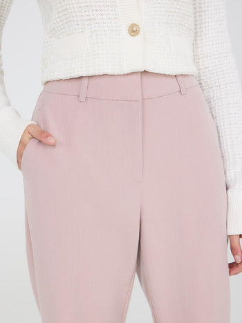 Pantalon droit à taille mi-haute Withered Rose