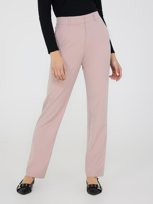 Mid-Rise Straight Leg Pants