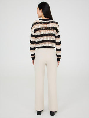 Bootcut Mid-Rise Pants Oatmeal