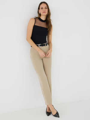 No Waistband Straight Leg Pants Fawn