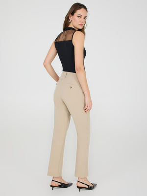 No Waistband Straight Leg Pants Fawn