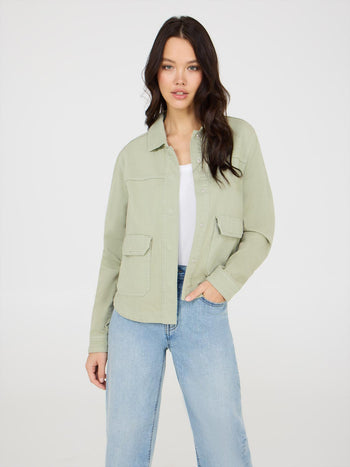 Veste à poches cargo Lt Green