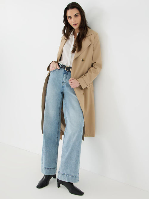 Straight Leg Jeans With Wide Cuff