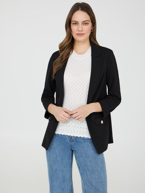 Cuffed 3/4 Sleeve Blazer