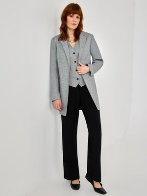 Blazer long ouvert sur le devant Dk Grey