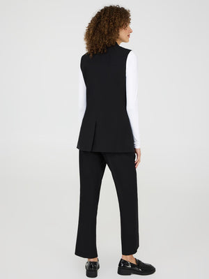 Notch Collar 2-Button Vest Black