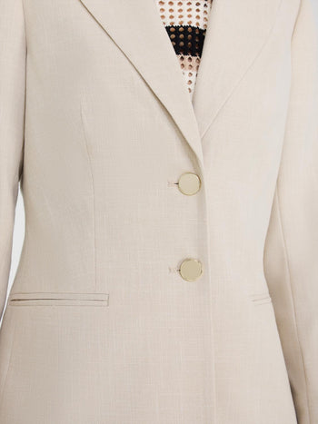 2-Button Blazer Oatmeal