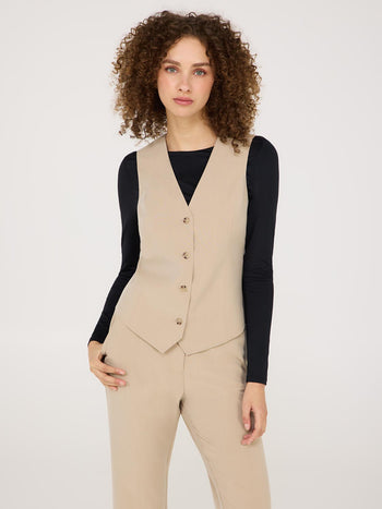 4-Button Vest Fawn