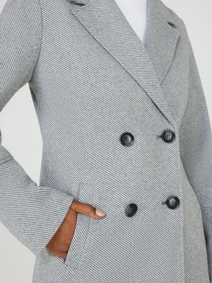 Manteau 3/4 à double boutonnage Grey