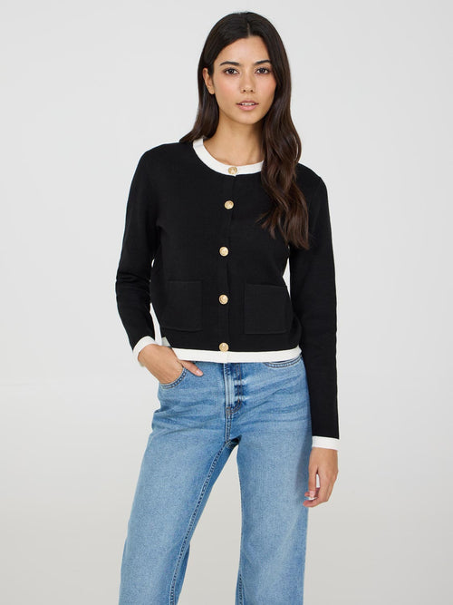 Button-Front Cardigan