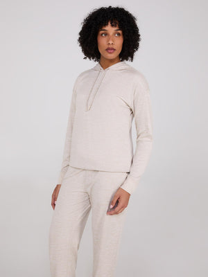 Lightweight Fleece Hoodie Oatmeal