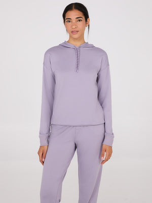 Lightweight Fleece Hoodie Periwinkle