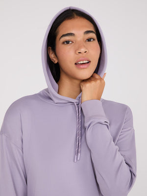 Lightweight Fleece Hoodie Periwinkle