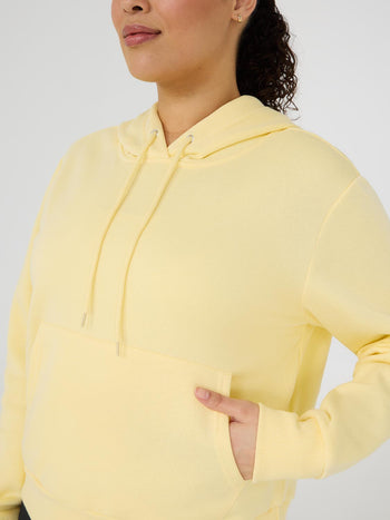 Waisted Fleece Hoodie Yellow