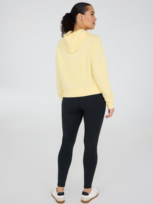 Waisted Fleece Hoodie Yellow