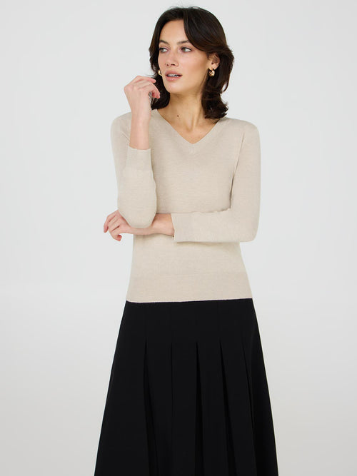 V-Neck 3/4 Sleeve Sweater