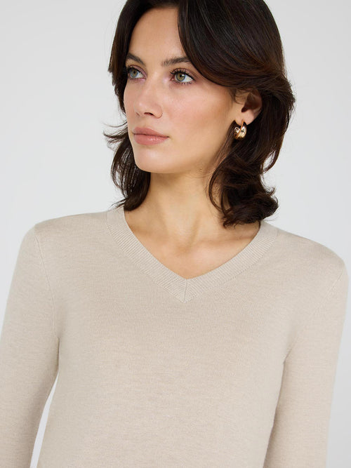 V-Neck 3/4 Sleeve Sweater