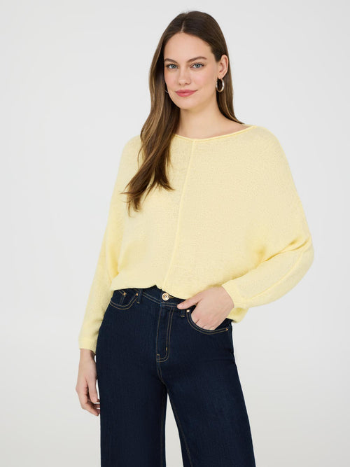 Boat Neck Dolman Sleeve Sweater