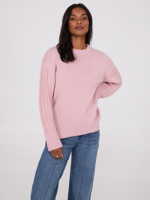 Crew Neck High-Low Sweater