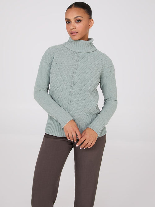 Cowl Neck Chenille Sweater