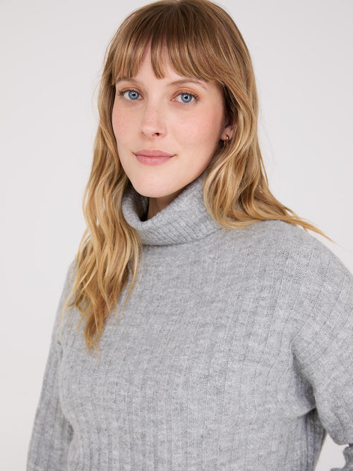 Ribbed Turtleneck Sweater