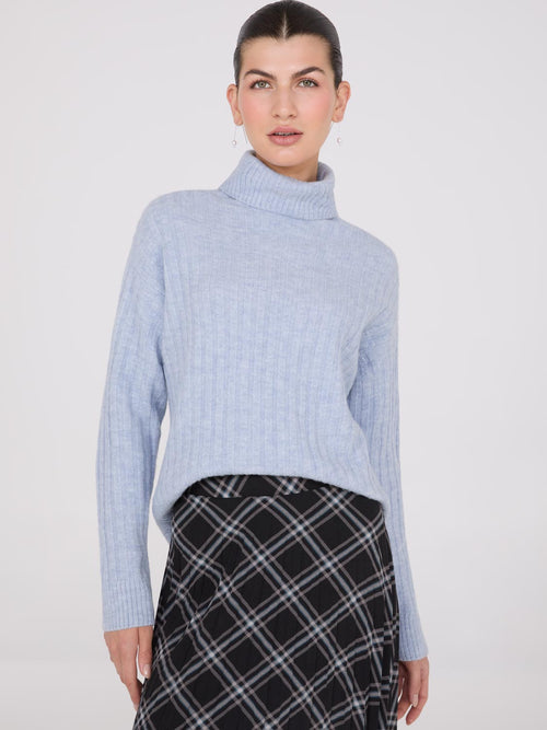 Ribbed Turtleneck Sweater