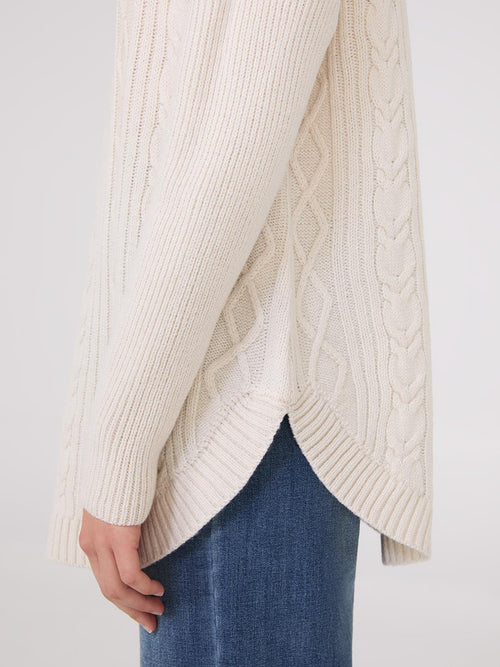 Multi-Cable Turtleneck Sweater