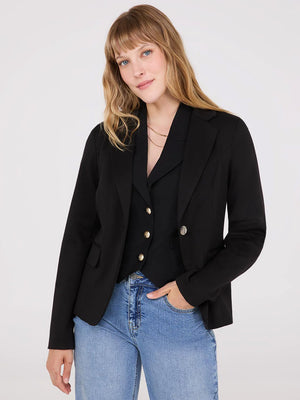 Short 1-Button Blazer Black