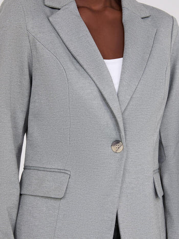 Short 1-Button Blazer Grey