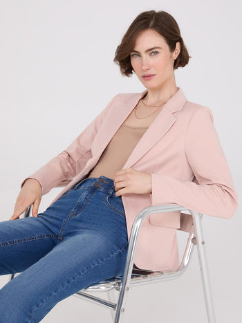 Short 1-Button Blazer Pink Dust