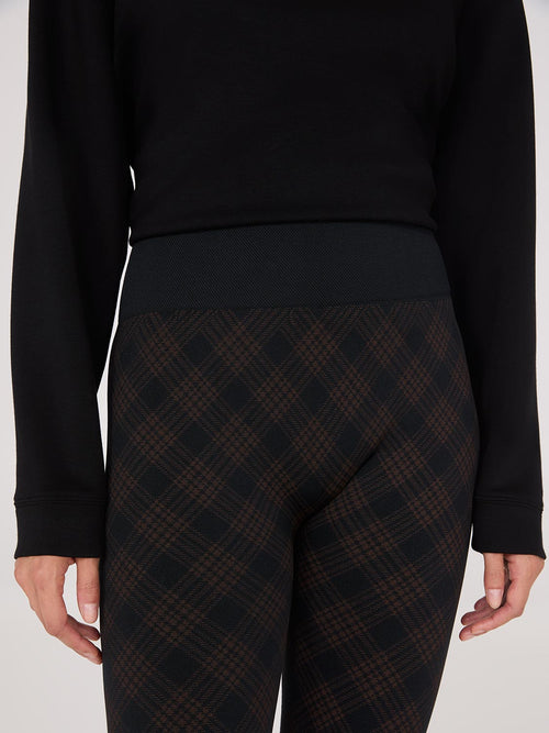 Plaid Print Fleece Lined Leggings