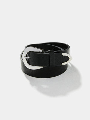 Horseshoe Buckle Belt Black