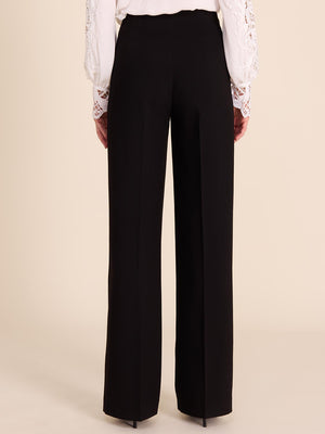 Classic High-Waisted Wide-Leg Pant Black