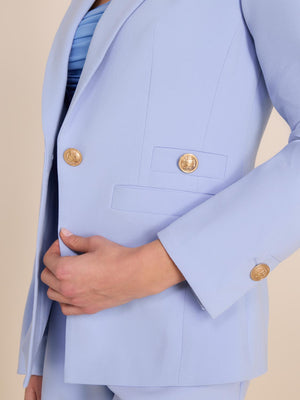 Single-Breasted Blazer Lt Blue